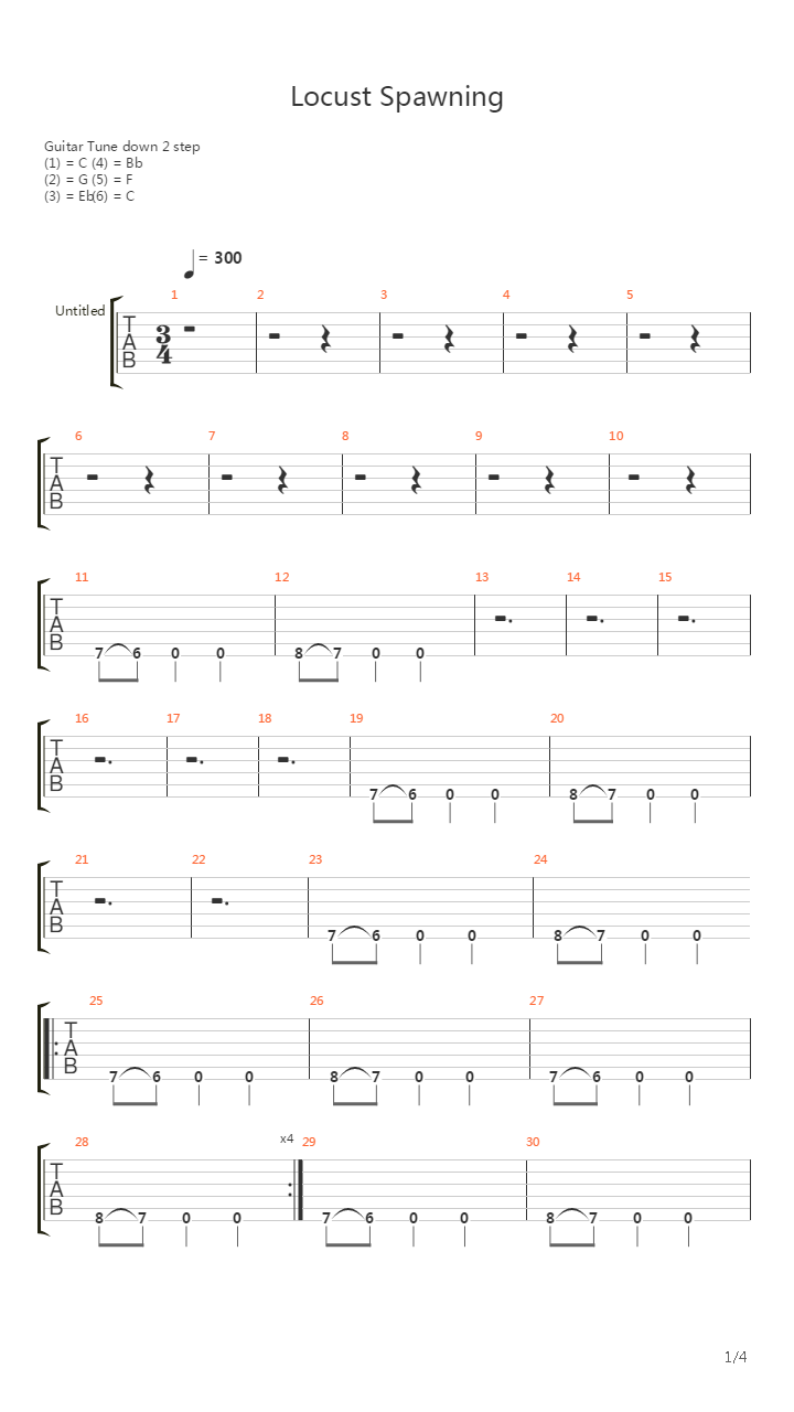Locust Spawning吉他谱
