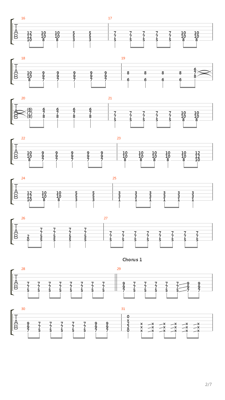 3 ½吉他谱