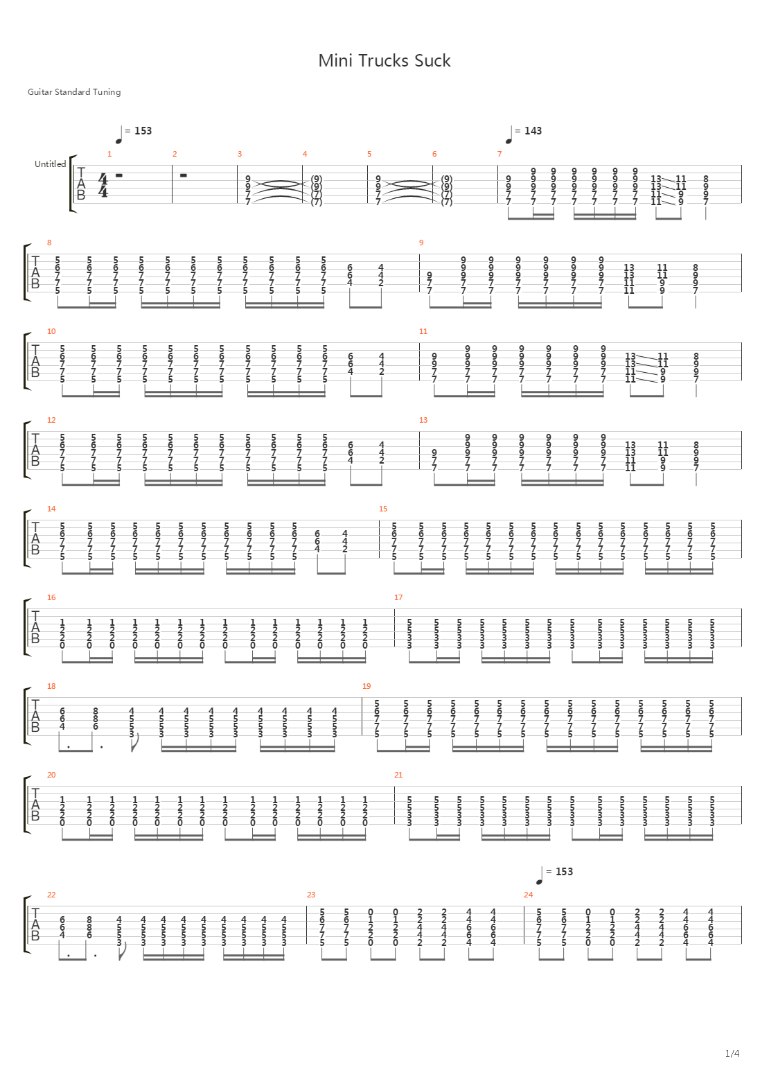 Mini Trucks Suck吉他谱