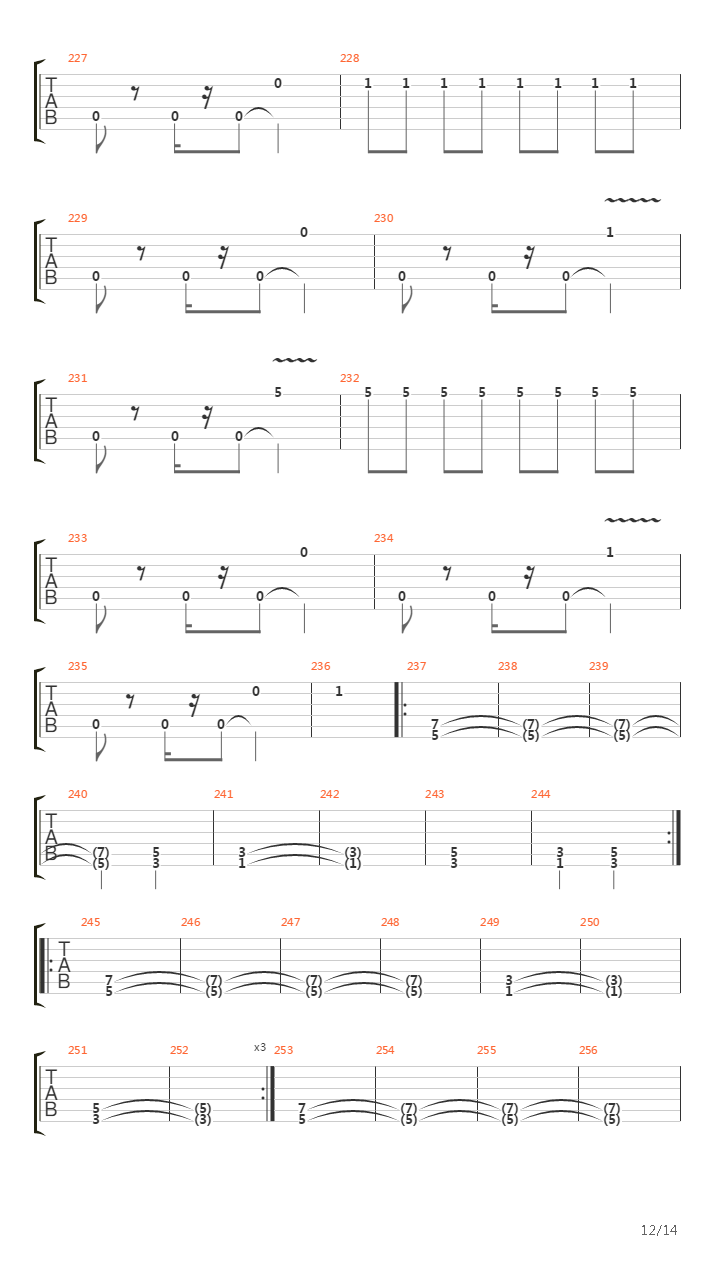 Tristea Vehementa Mejorada吉他谱