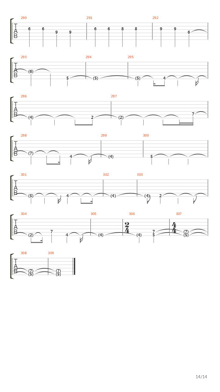 Tristea Vehementa Mejorada吉他谱