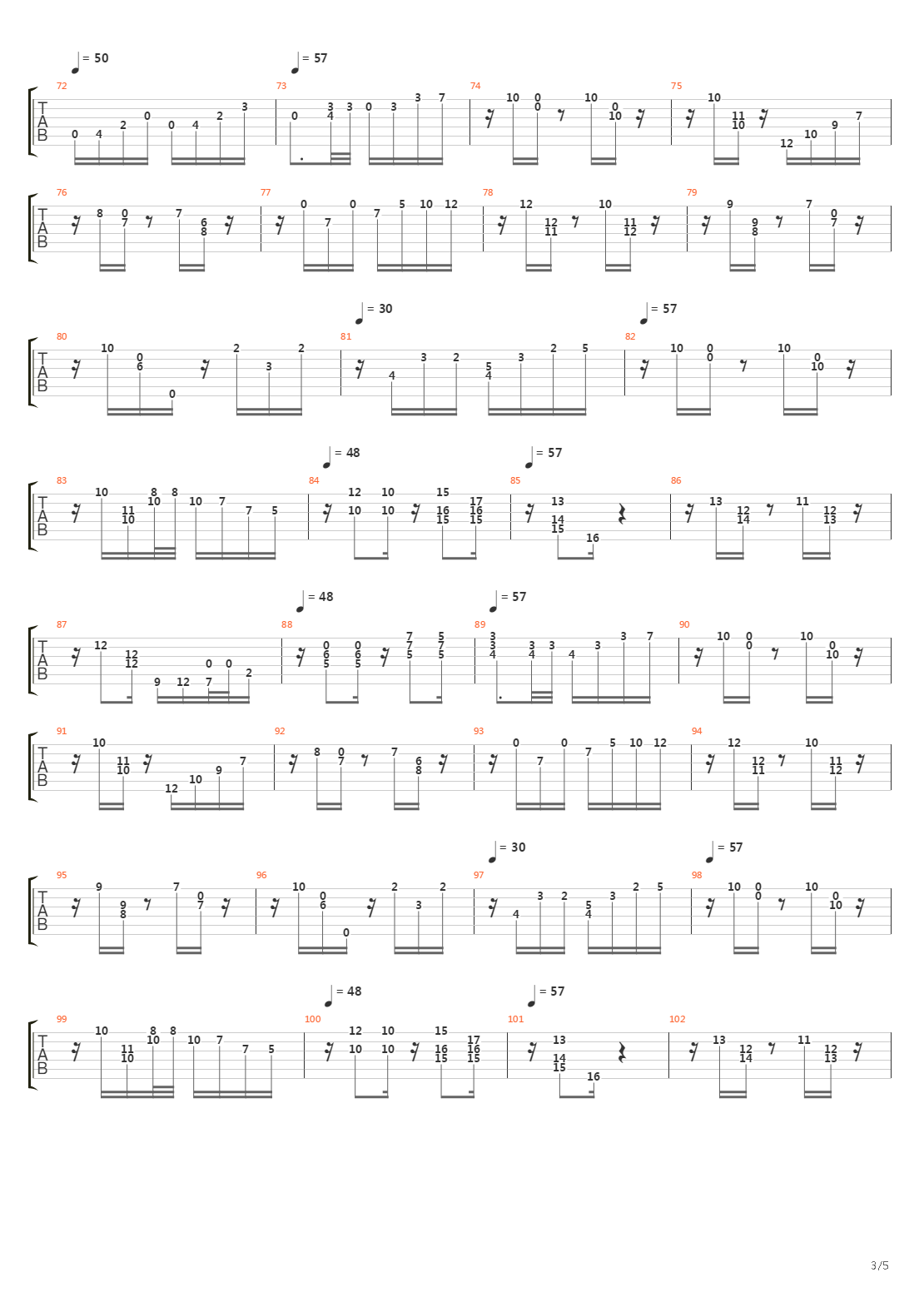 Choro Da Saudade吉他谱