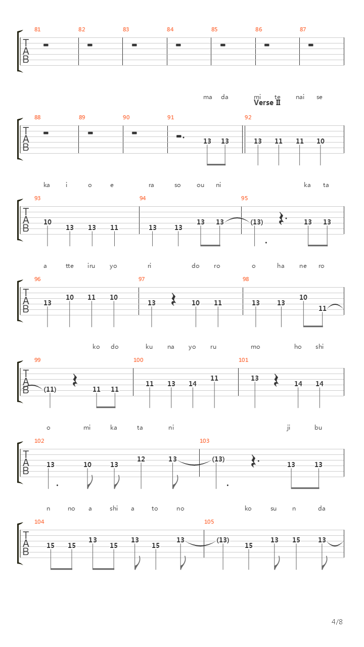 First Rabbit吉他谱