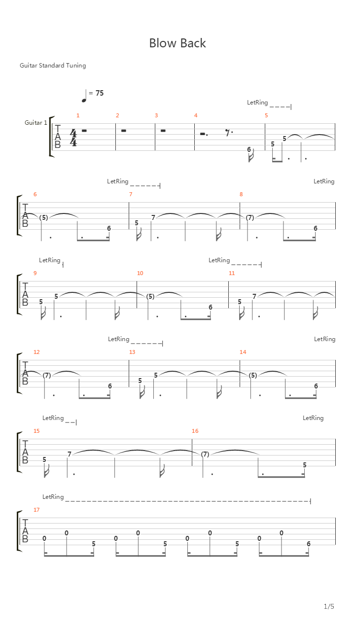 Blow Back吉他谱