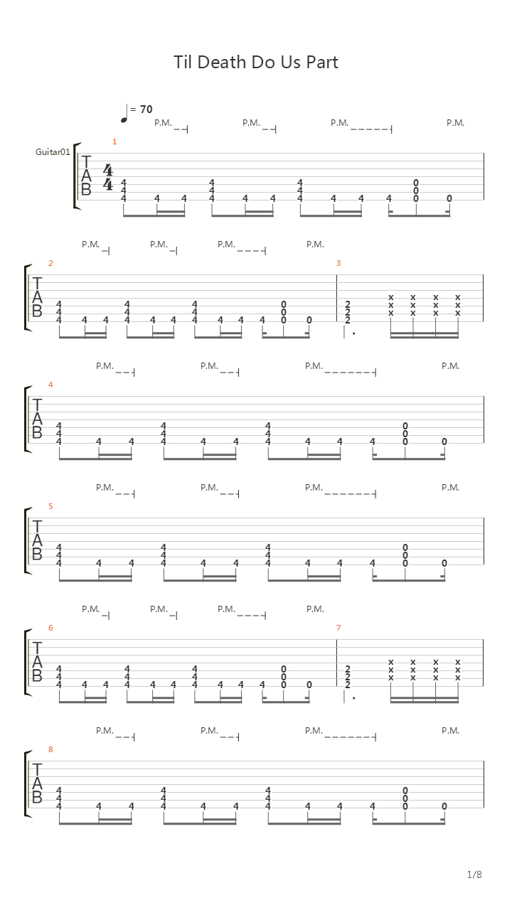 Til Death Do Us Part吉他谱