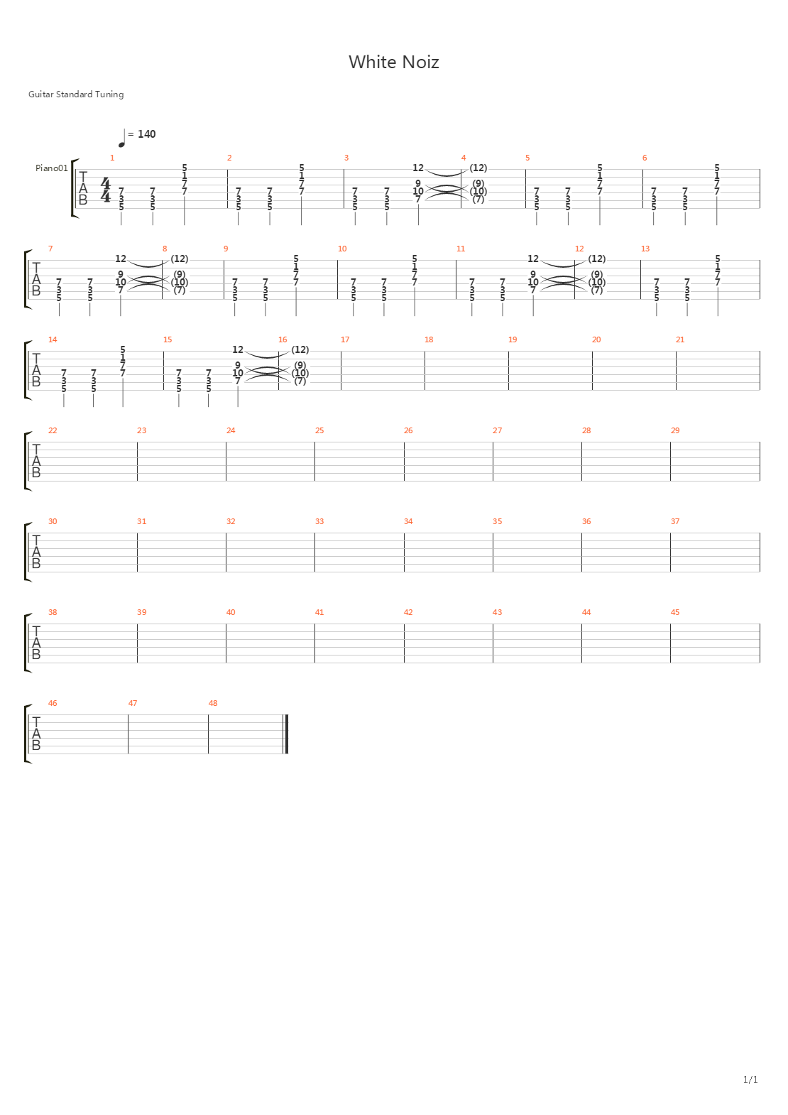 White Noiz吉他谱