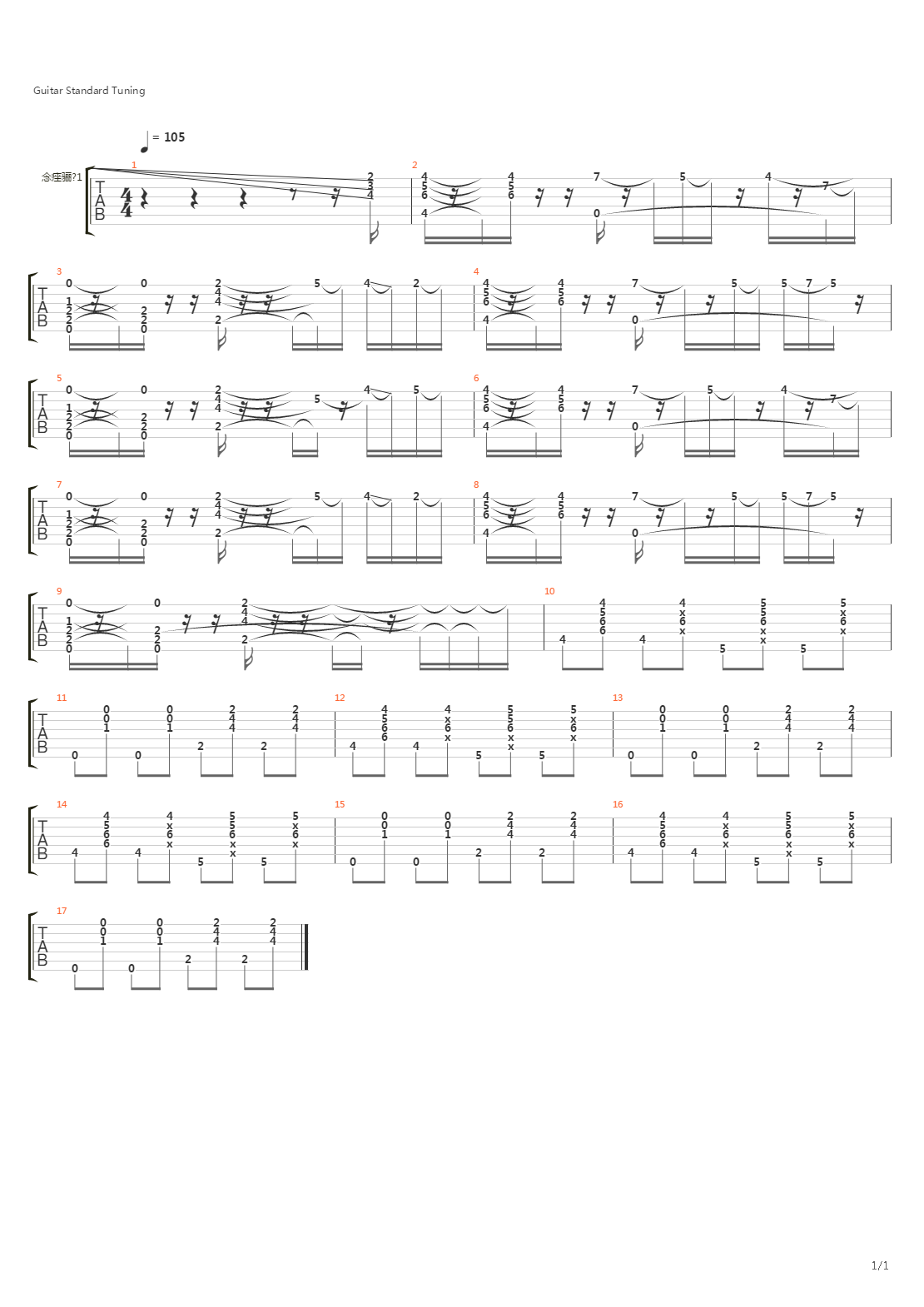 Rage吉他谱