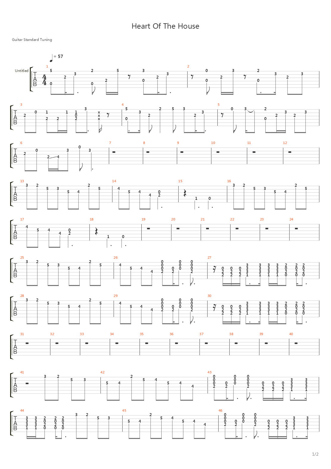 Heart Of The House吉他谱
