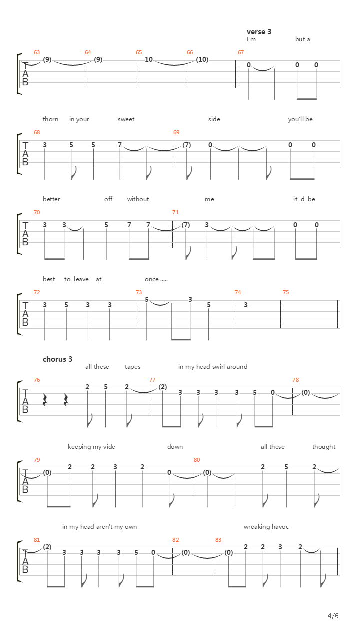 Tapes吉他谱