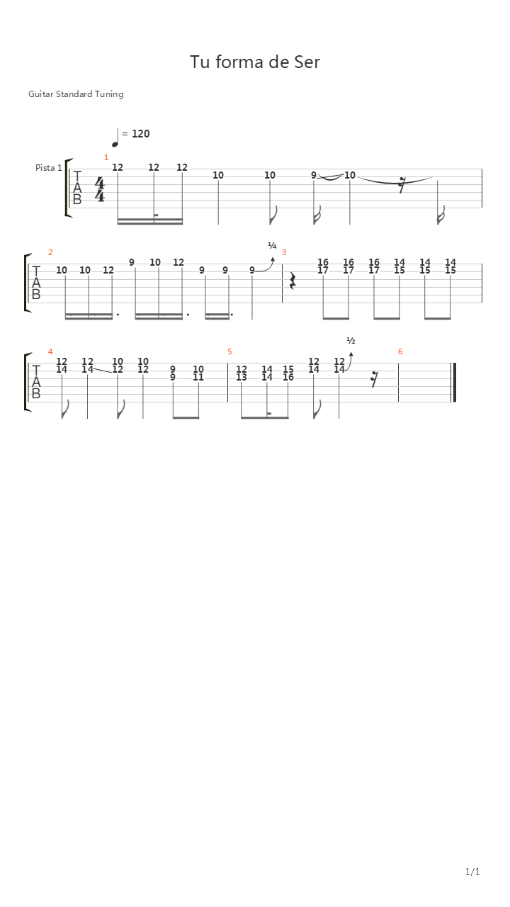Tu Forma De Ser吉他谱