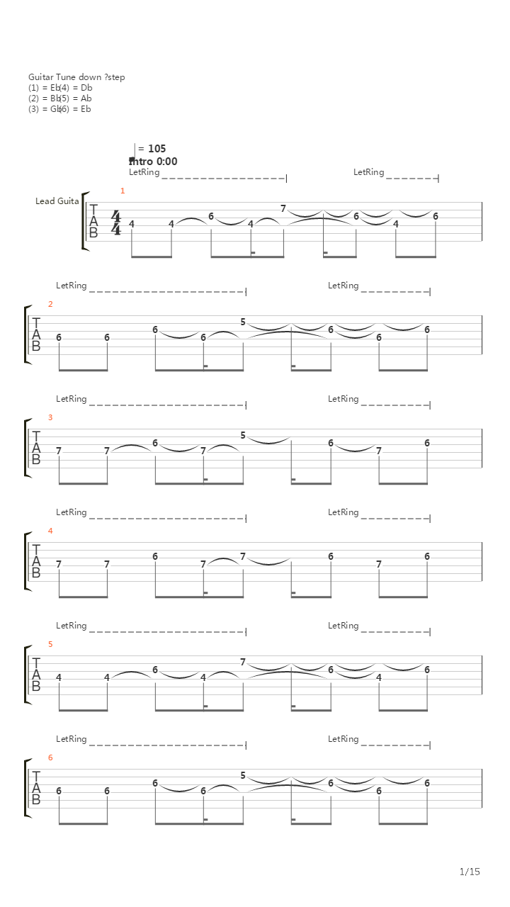 Percees De Lumiere吉他谱