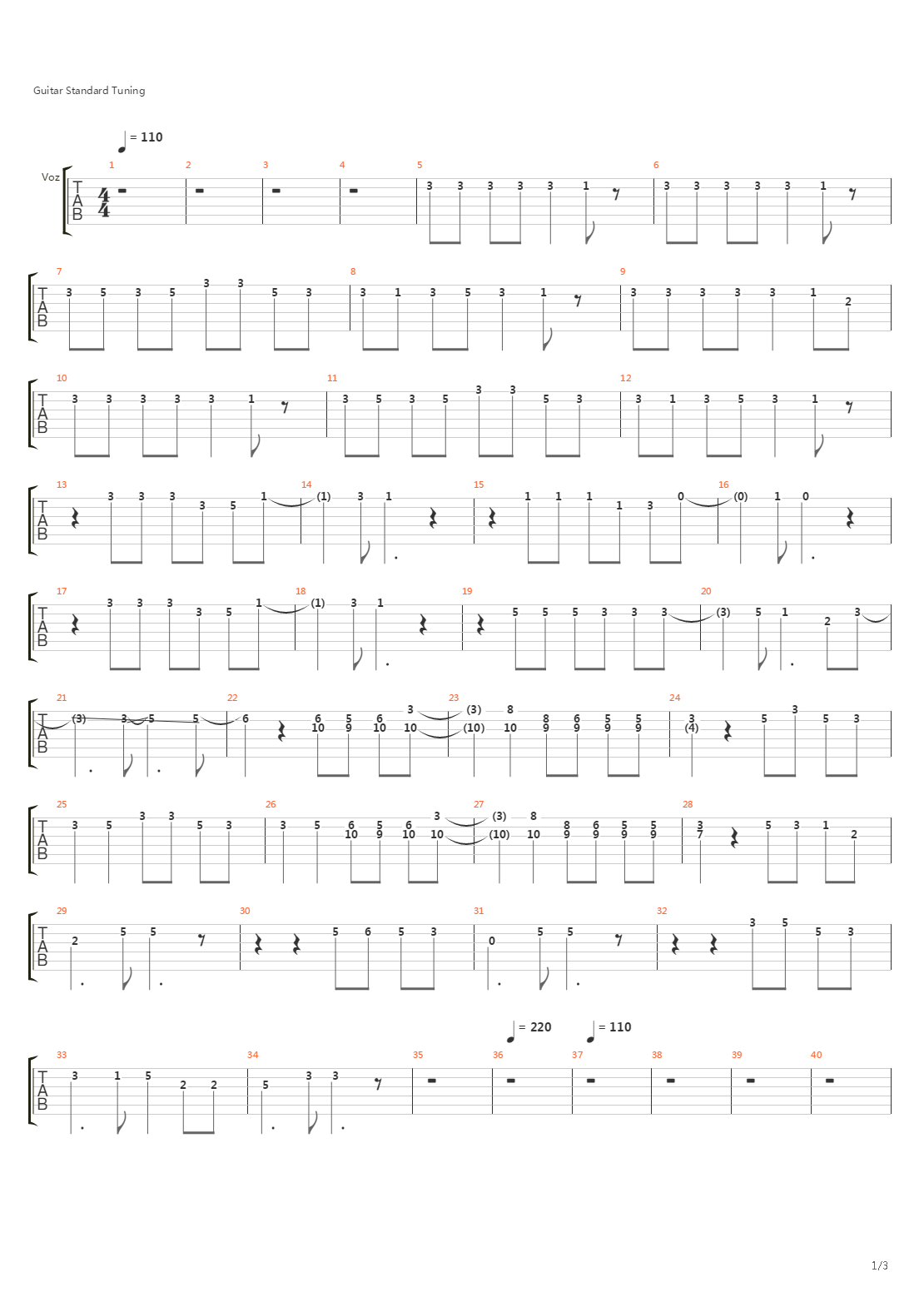 Mas De 1000 Aos吉他谱