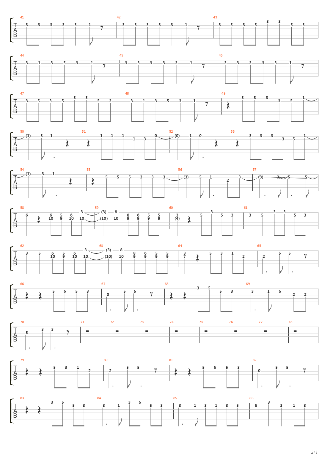 Mas De 1000 Aos吉他谱