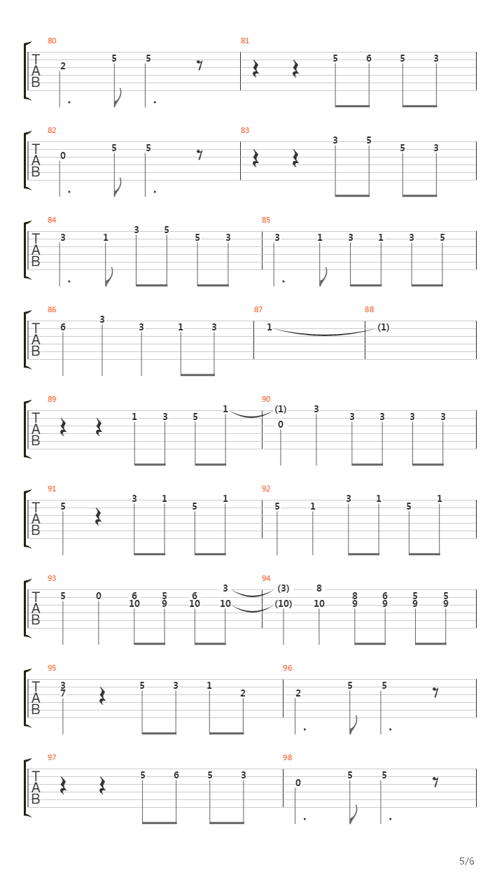 Mas De 1000 Aos吉他谱