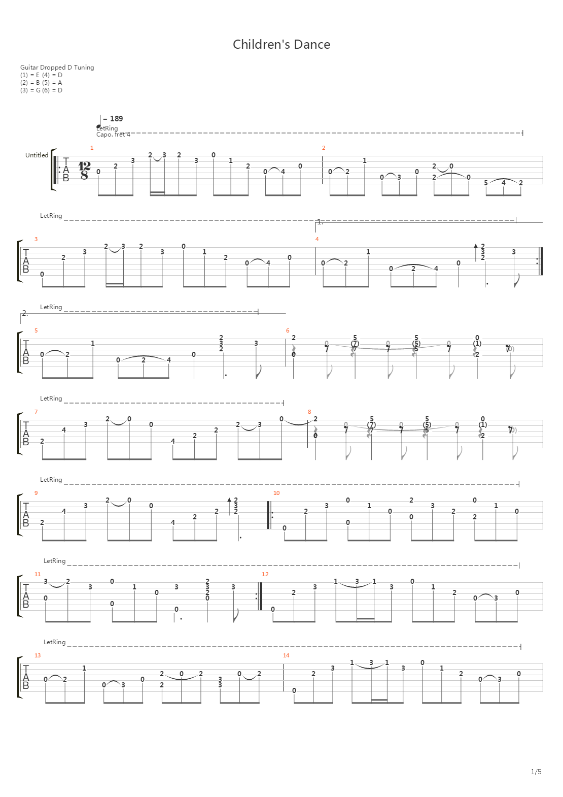 Children's Dance吉他谱