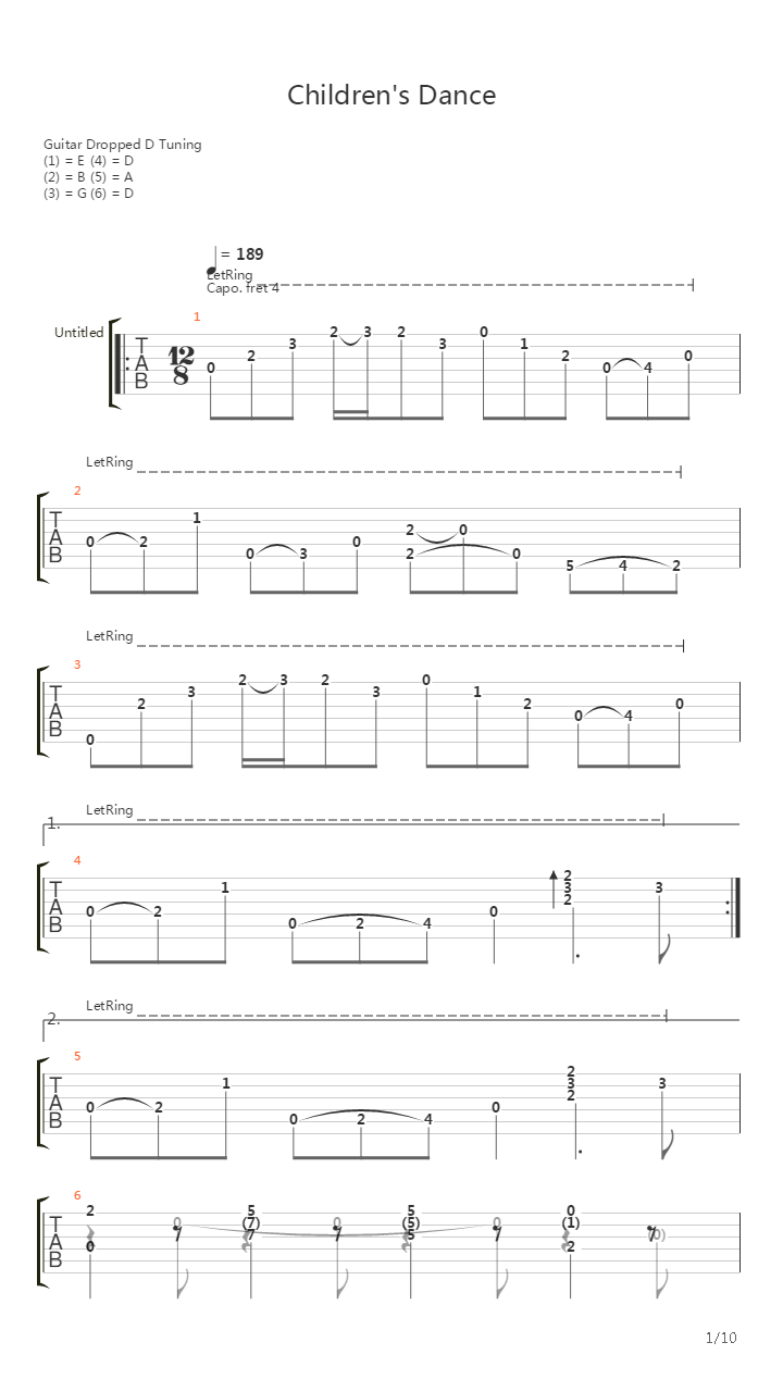Children's Dance吉他谱