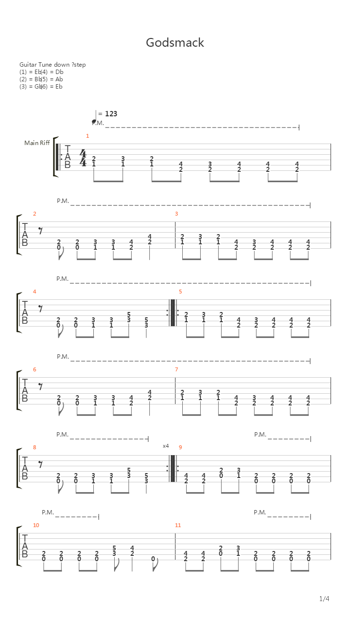 Godsmack吉他谱