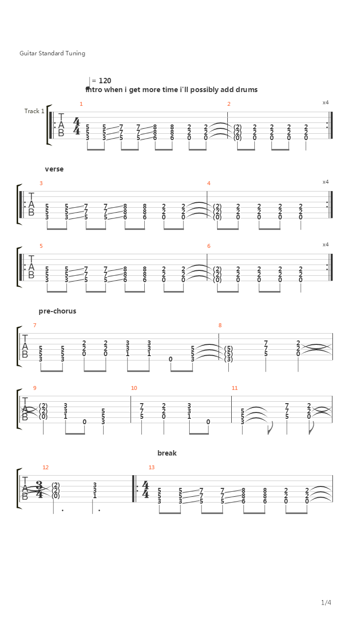 Lesson Learned吉他谱