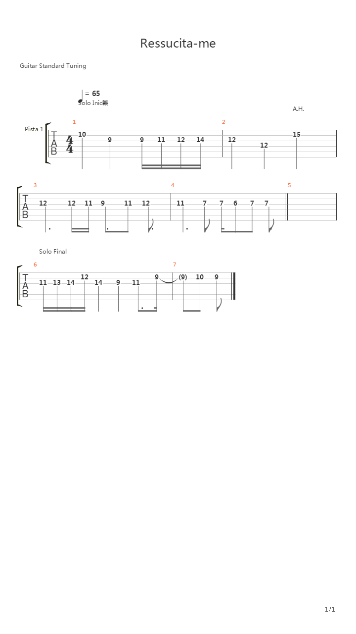 Recomeçar吉他谱