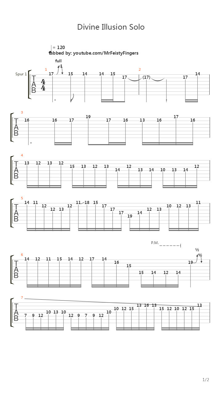 Divine Illusion (Solo)吉他谱