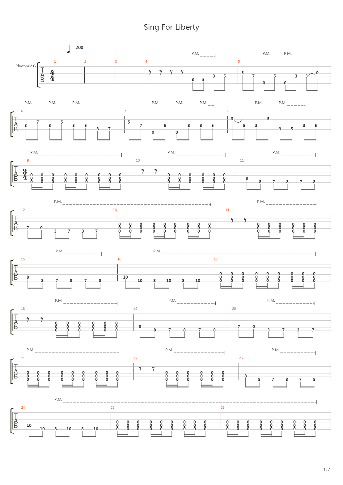 Sing For Liberty吉他谱