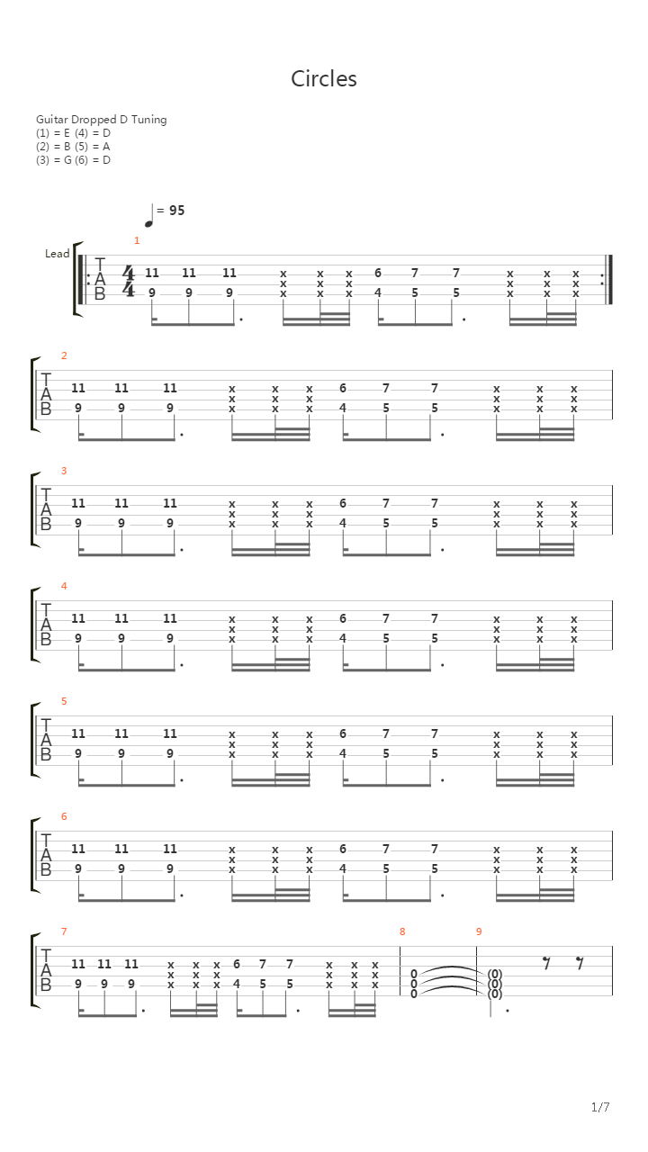 Circles吉他谱
