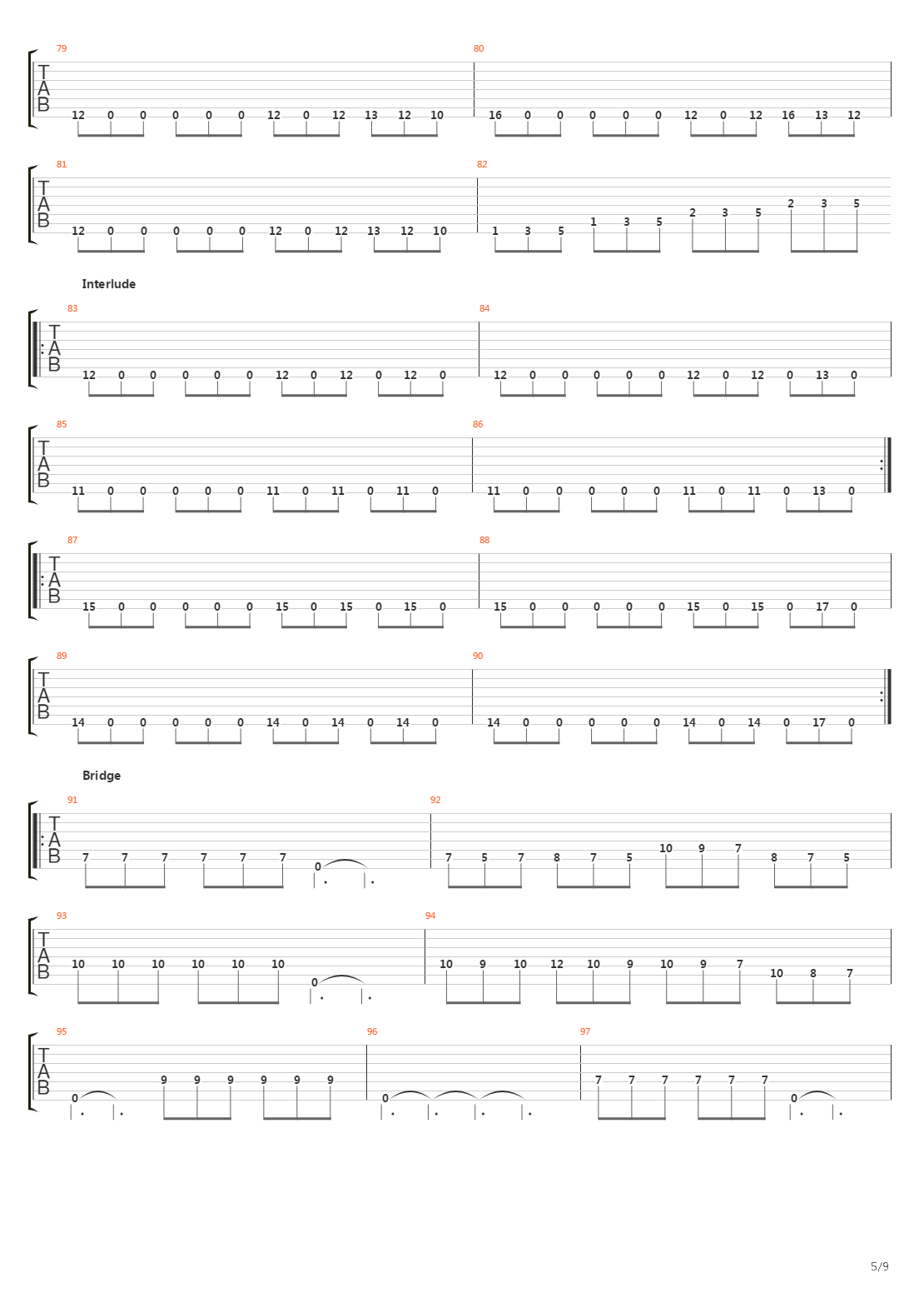 Across The Folded Line吉他谱