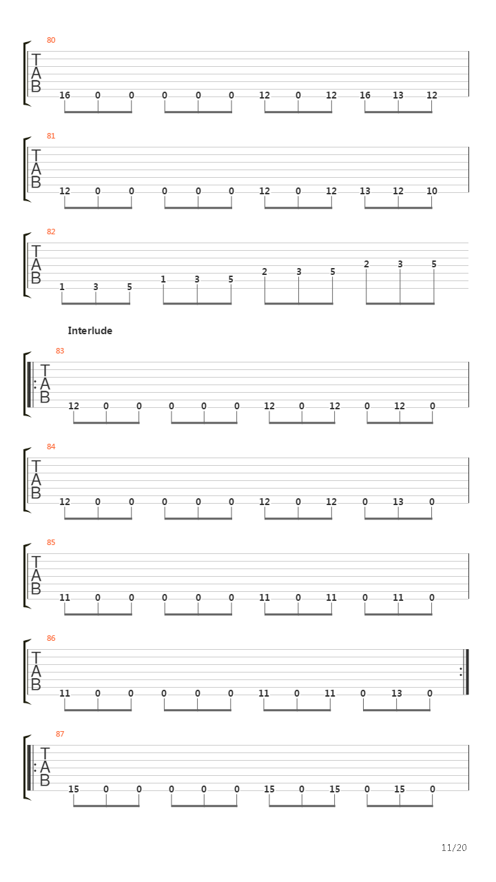 Across The Folded Line吉他谱