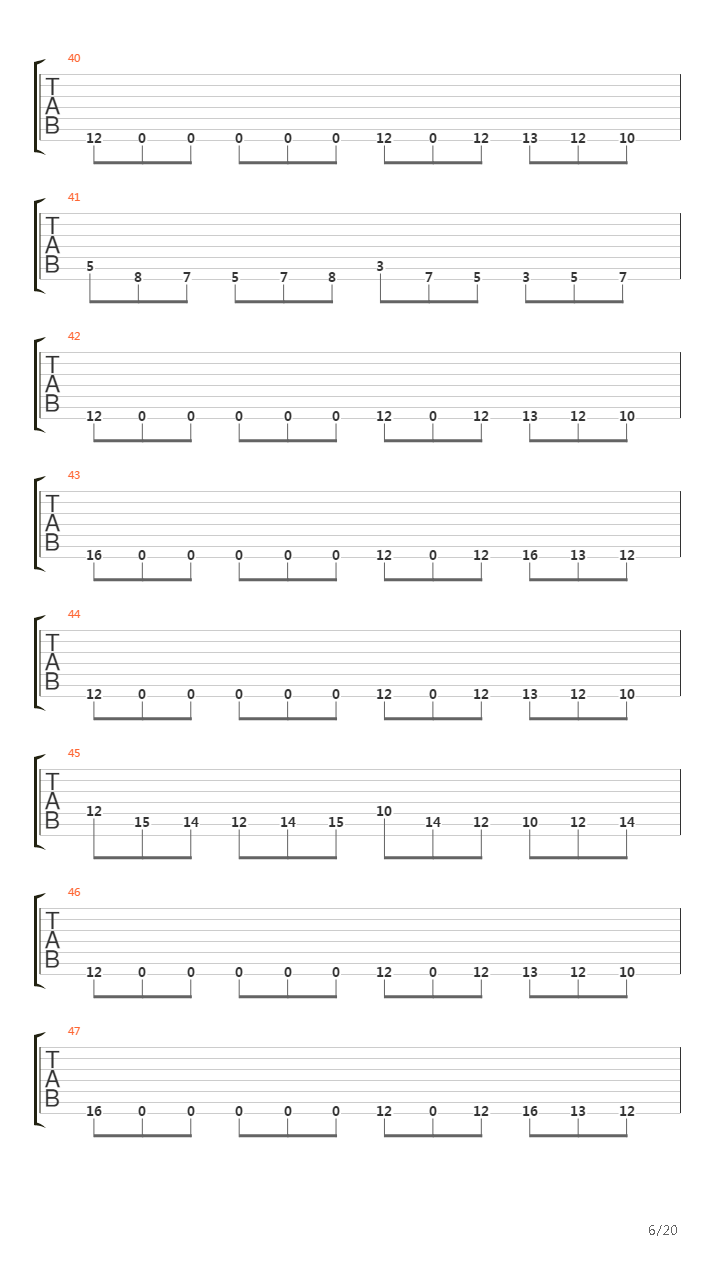 Across The Folded Line吉他谱