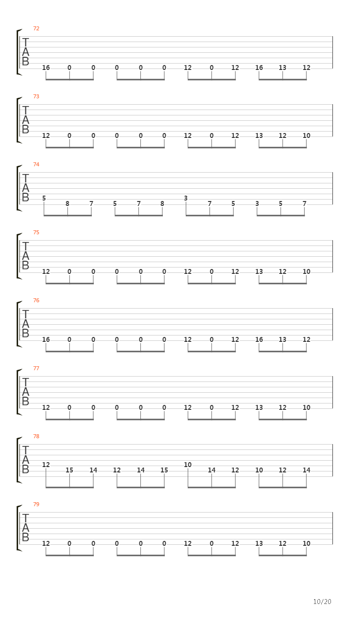 Across The Folded Line吉他谱