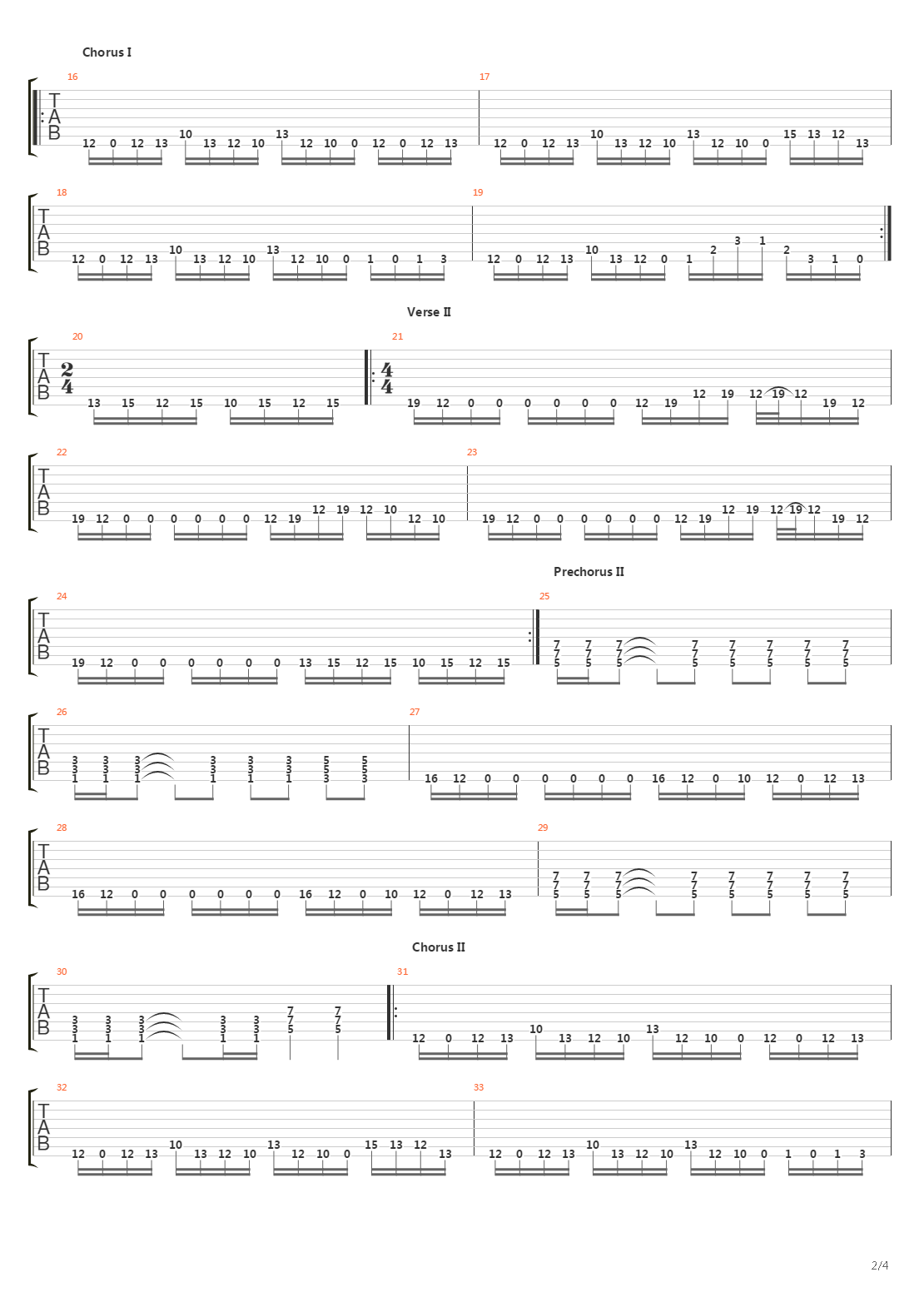 Timeline Dissonance吉他谱