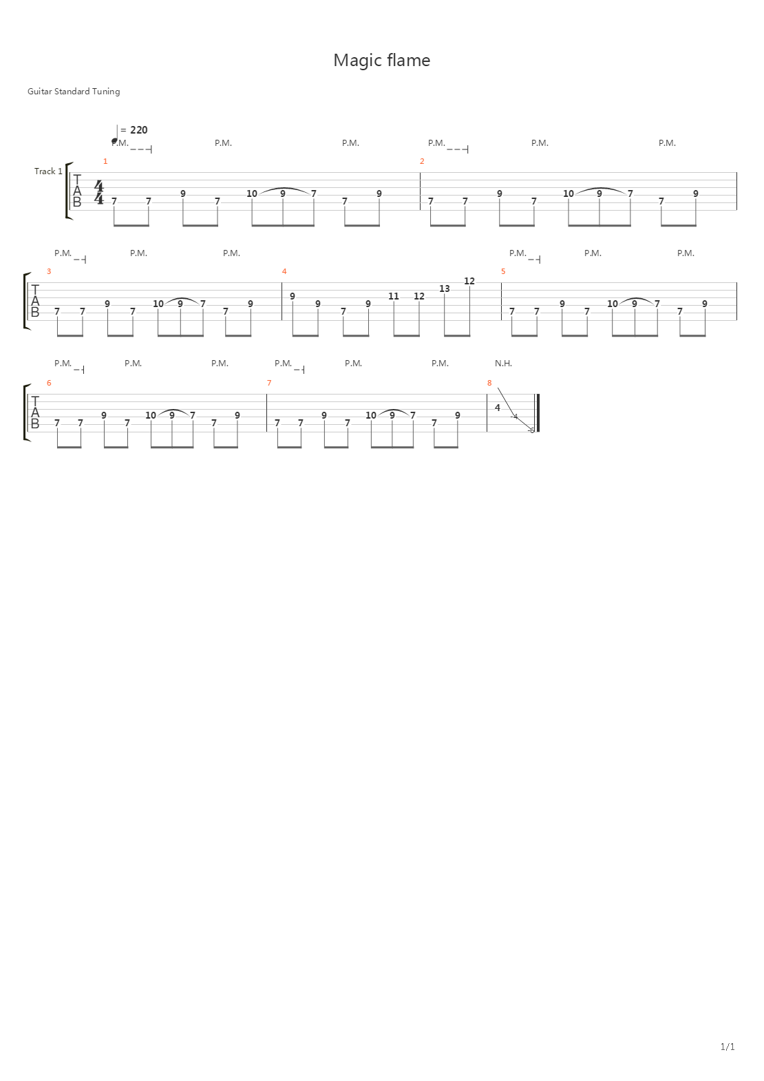Magic Flame Riffs吉他谱