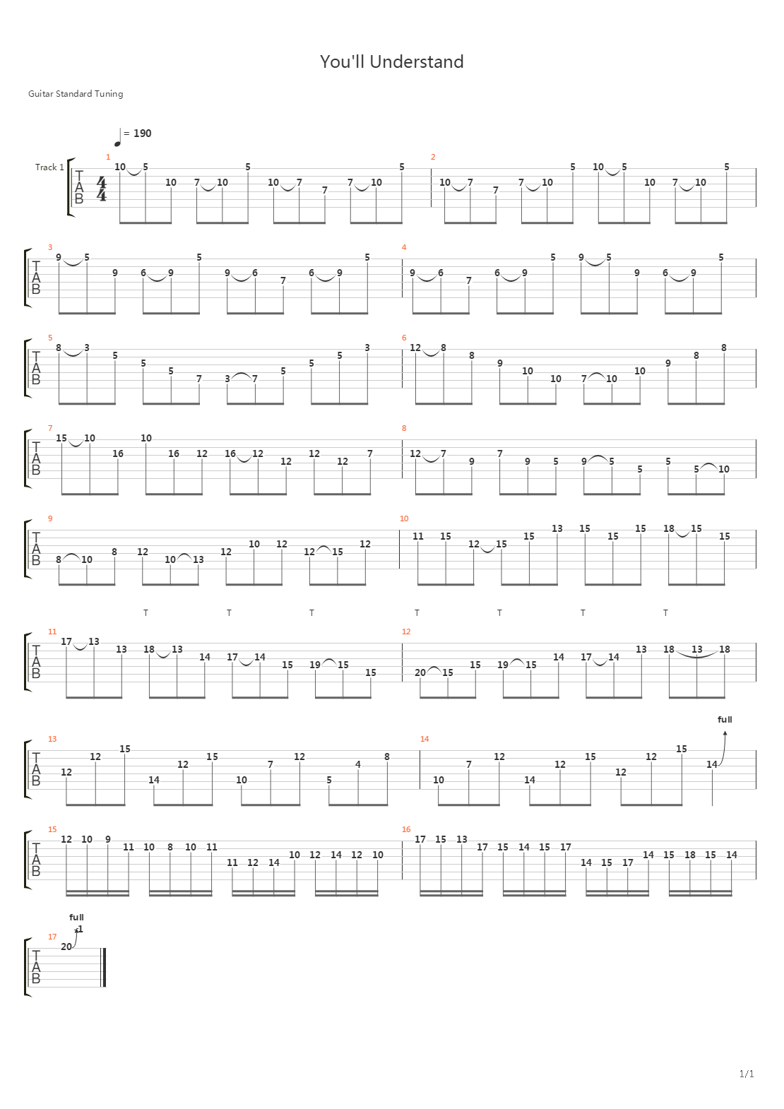 You'll Understand Arpeggios吉他谱