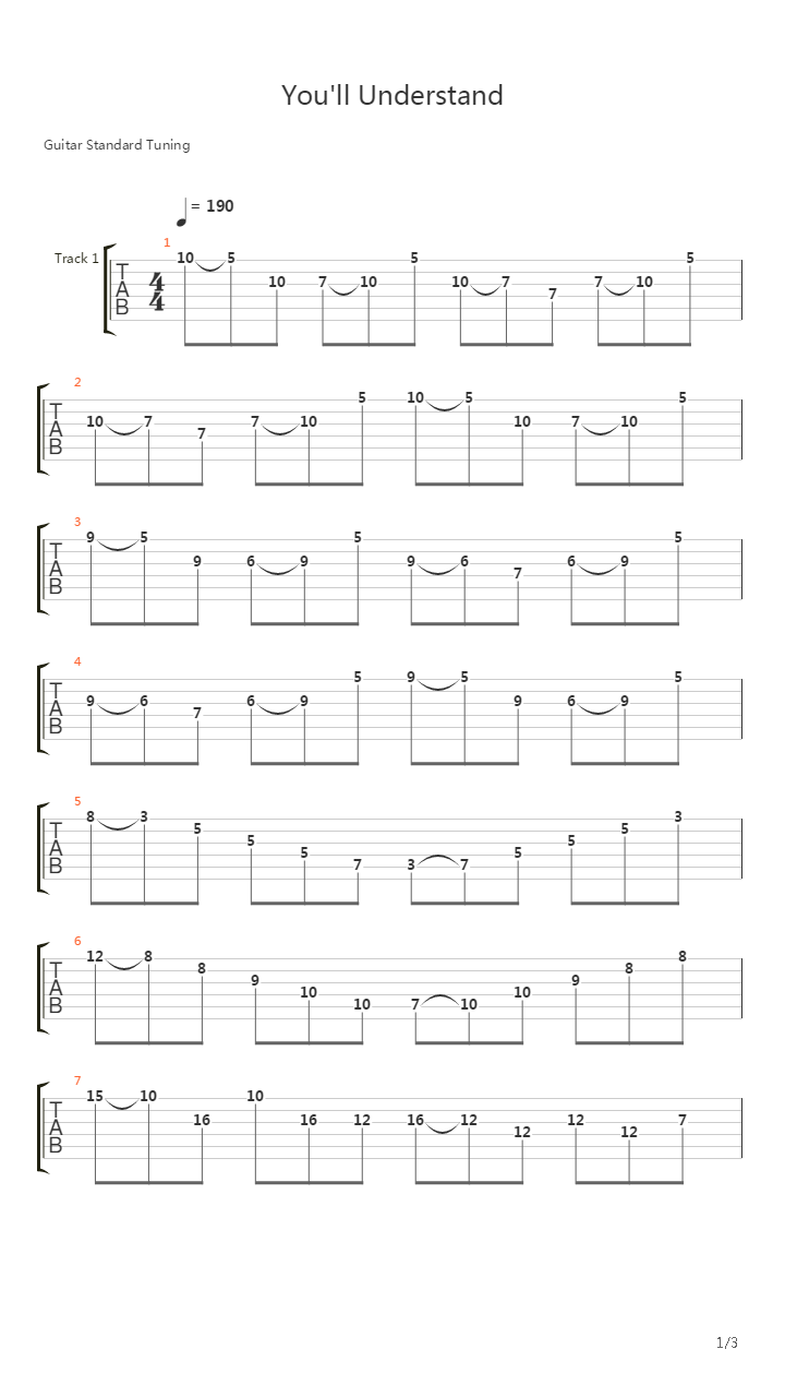 You'll Understand Arpeggios吉他谱