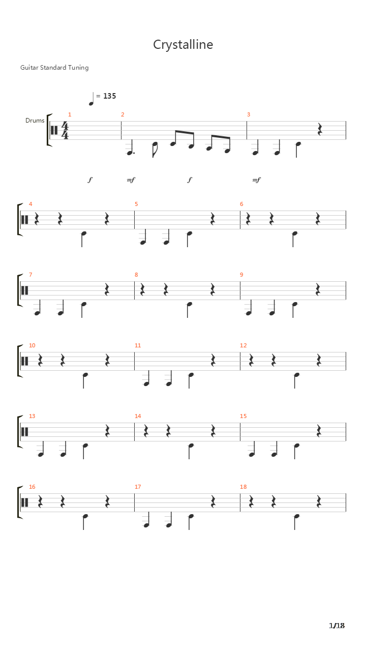 Crystalline吉他谱