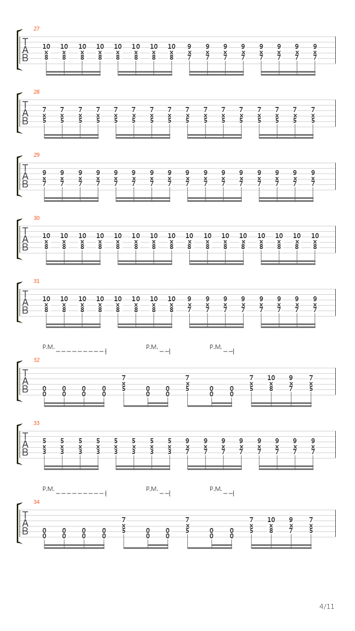 A Line In The Sand吉他谱