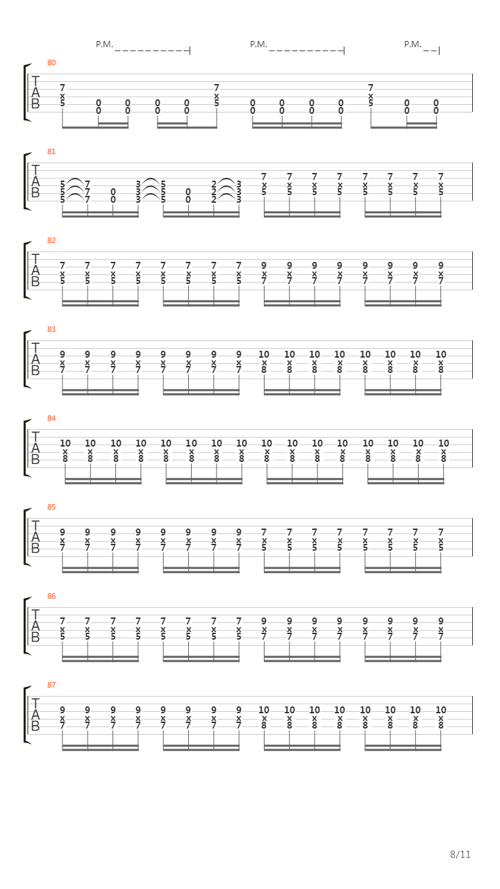 A Line In The Sand吉他谱