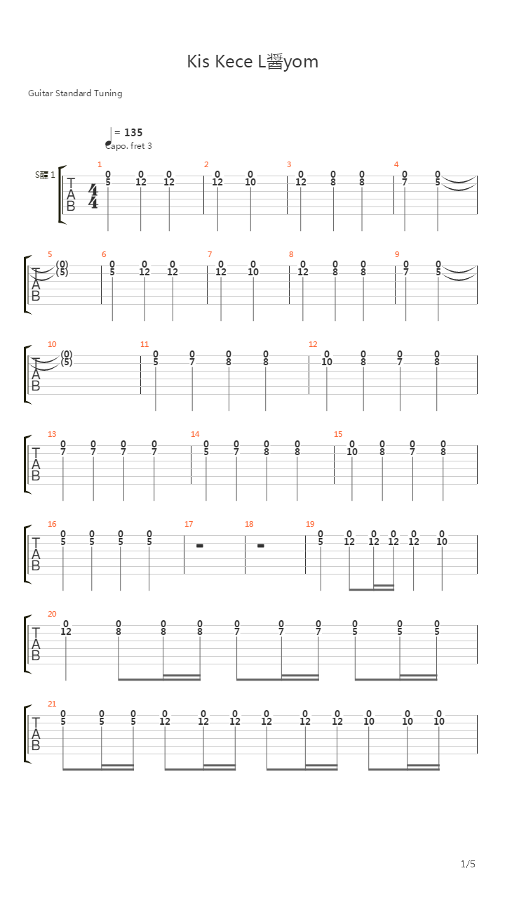 Hungarian Folk Song吉他谱