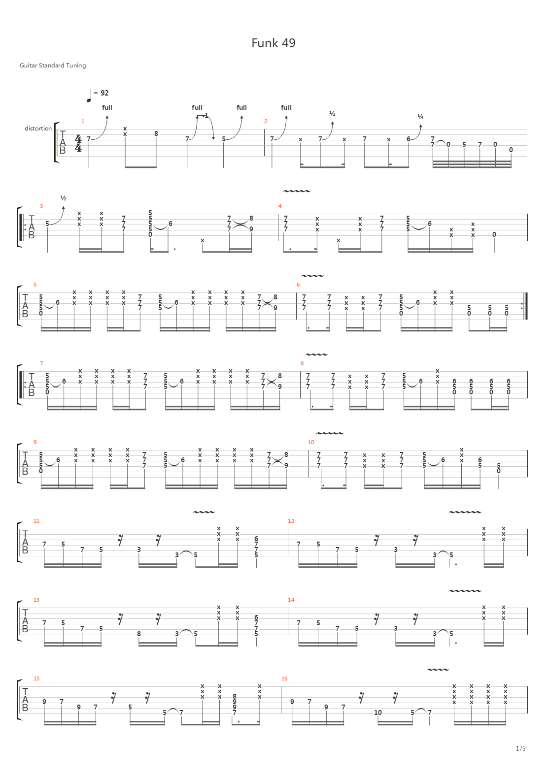 Funk 49吉他谱