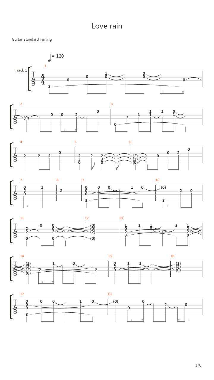 Love Rain吉他谱