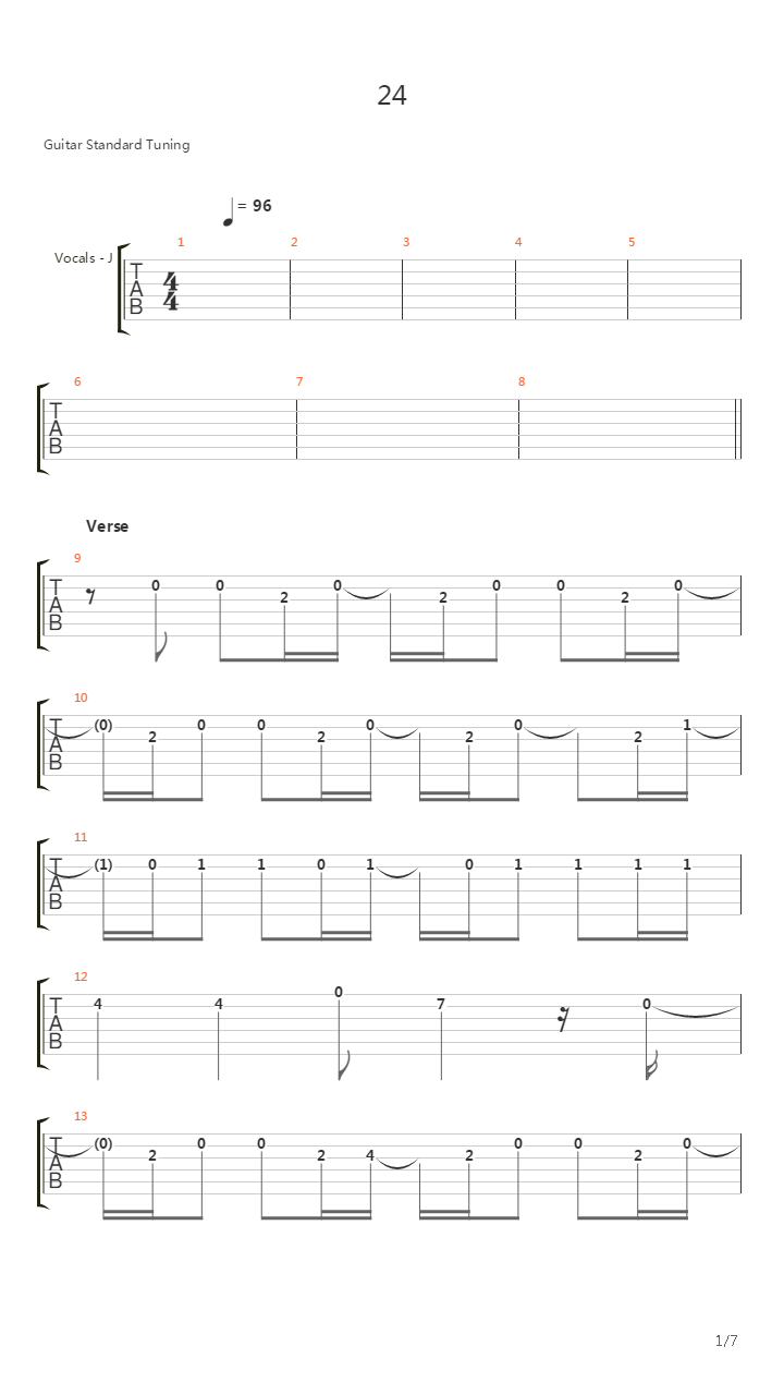 24吉他谱