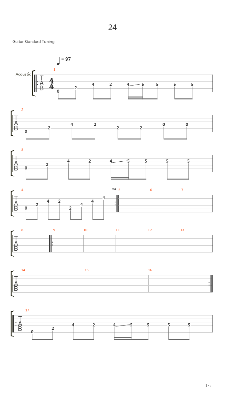 24吉他谱