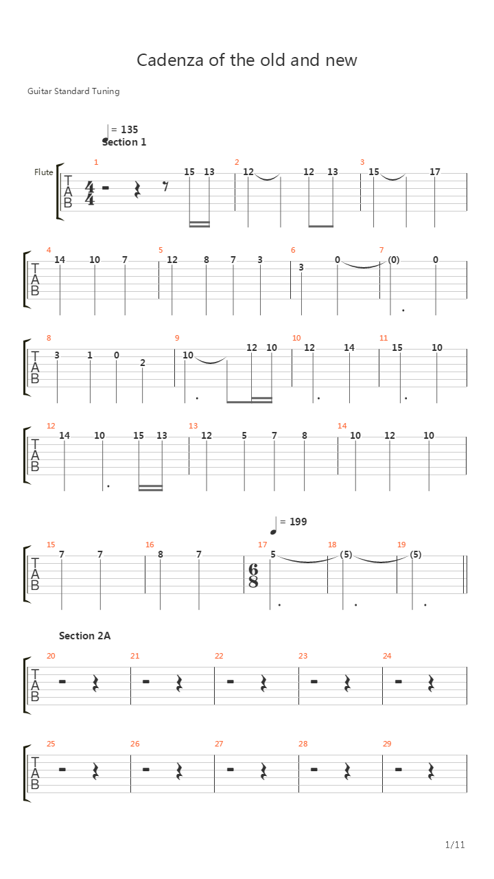 Cadenza吉他谱