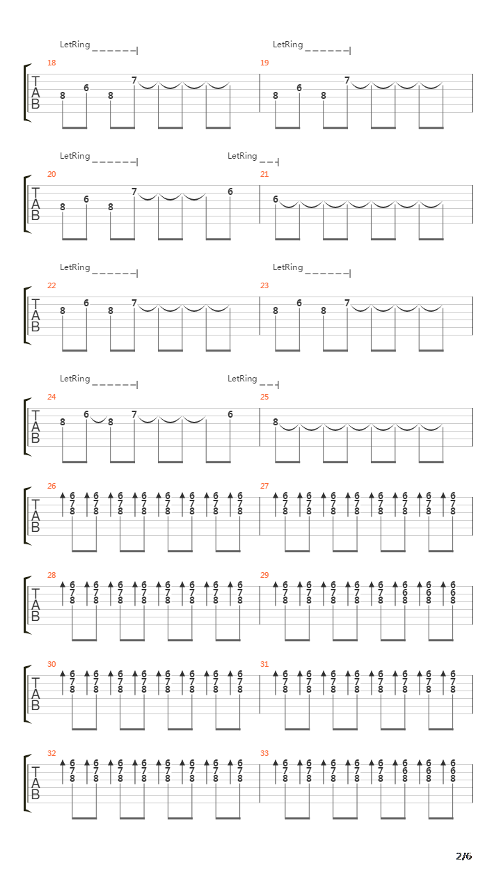 与声音跳舞(部分)吉他谱