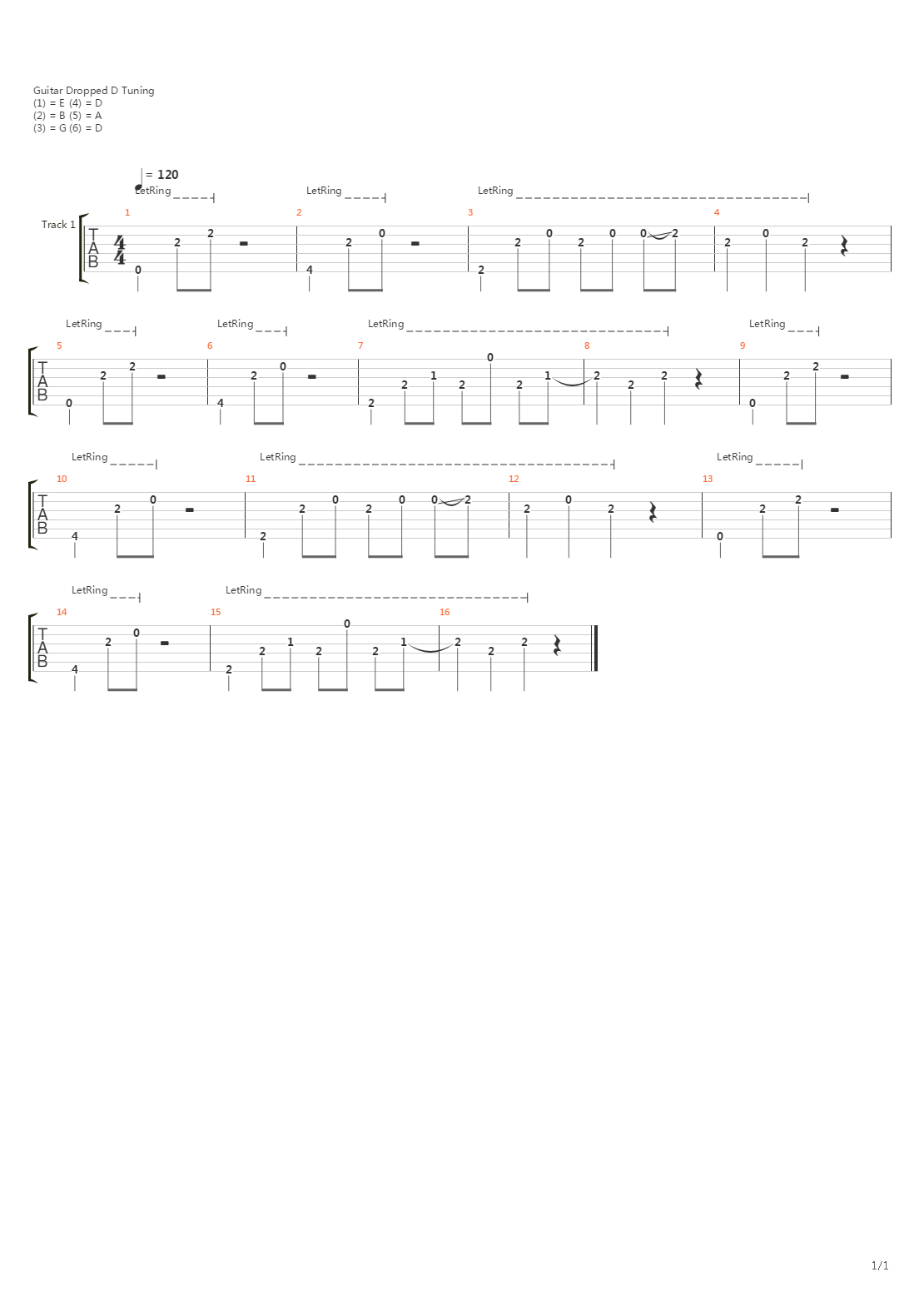 Too Little Too Late吉他谱