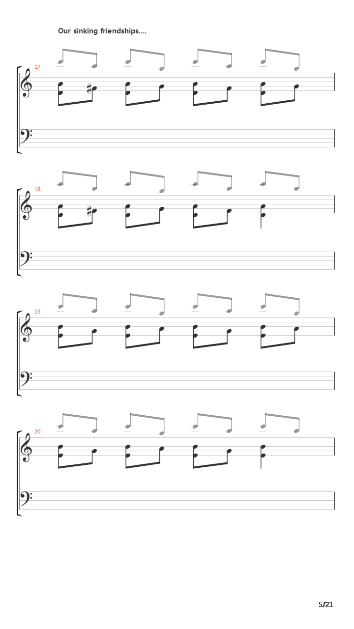 Sinking Friendships吉他谱
