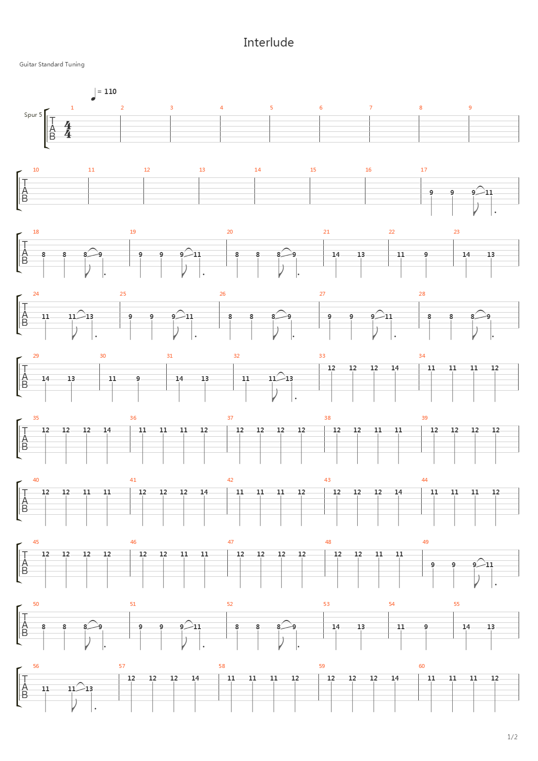 Interlude吉他谱
