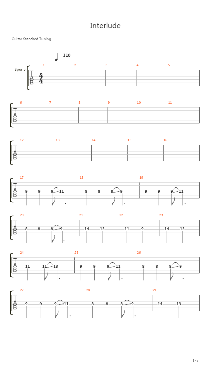 Interlude吉他谱