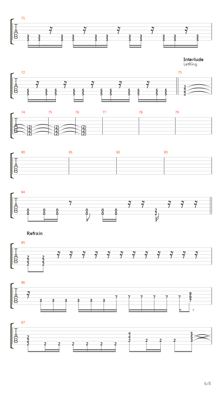 Warum吉他谱