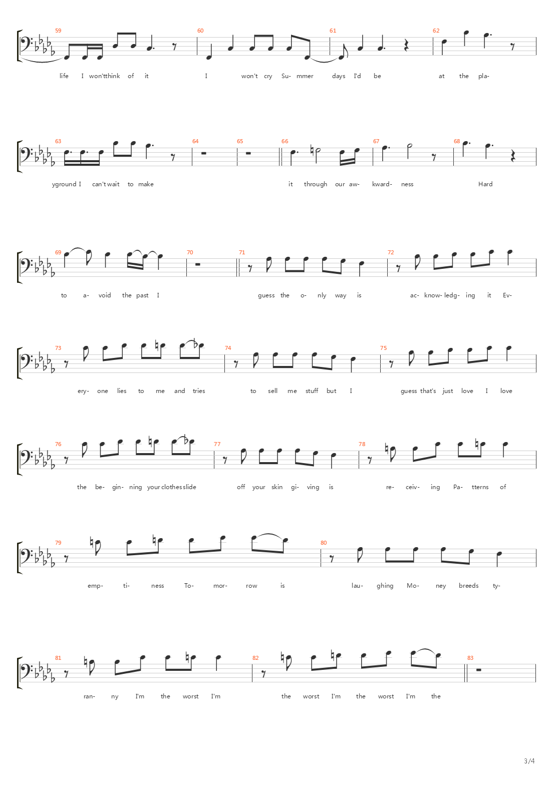 Xerox吉他谱